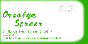 orsolya streer business card